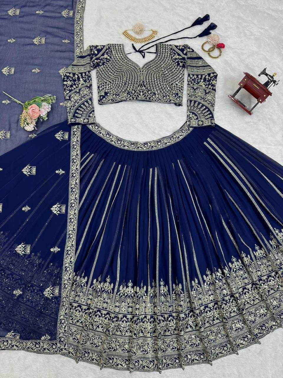 YNF FAUX GEORGETTE RIN162 295 LEHENGAS WHOLESALE FANCY TRADITIONAL LEHENGAS MANUFACTURER