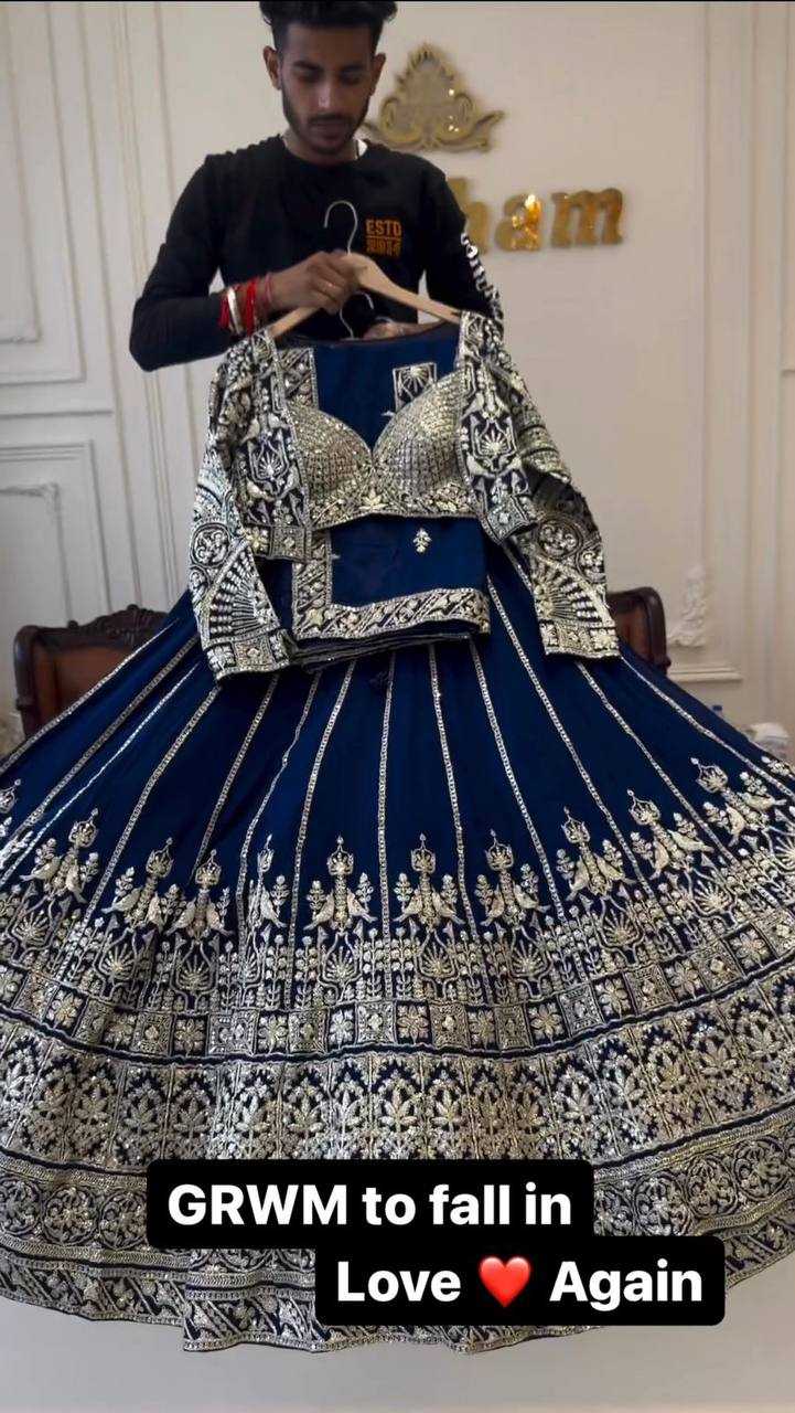 YNF FAUX GEORGETTE RIN162 295 LEHENGAS WHOLESALE FANCY TRADITIONAL LEHENGAS MANUFACTURER