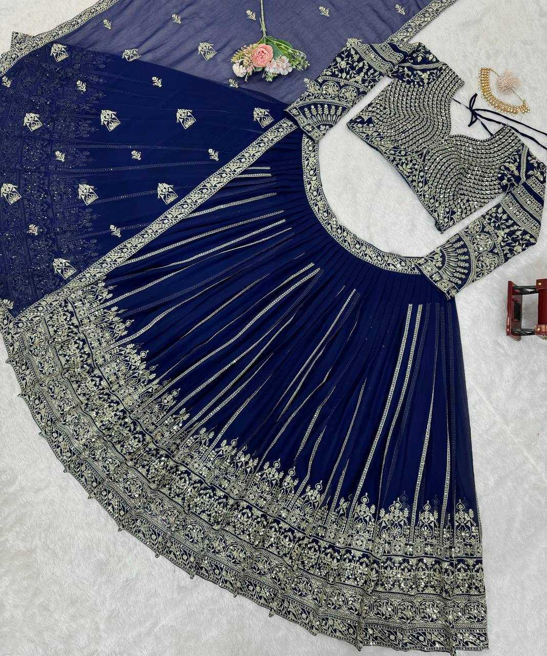 YNF FAUX GEORGETTE RIN162 295 LEHENGAS WHOLESALE FANCY TRADITIONAL LEHENGAS MANUFACTURER