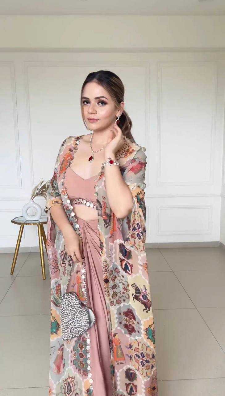 YNF FIONA SILK RIN110 134 SUITS & DRESSES WHOLESALE INDO WESTERN DRESSES MANUFACTURER