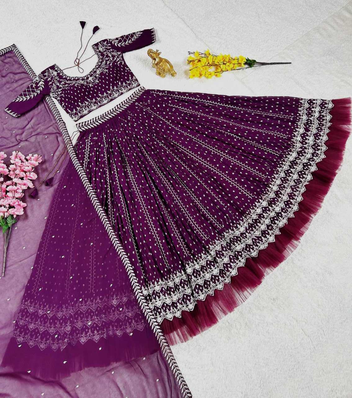 YNF GEORGETTE KESH108 5623 LEHENGAS WHOLESALE FANCY TRADITIONAL EMBROIDERED LEHENGAS MANUFACTURER