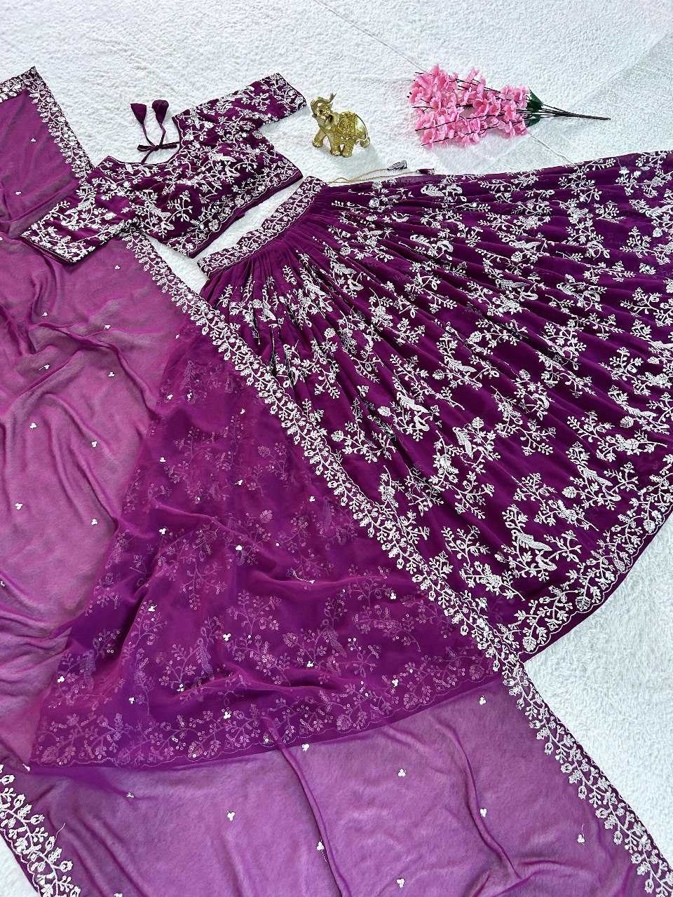 YNF GEORGETTE SILK KESH108 5599 LEHENGAS WHOLESALE EMBROIDERED FANCY TRADITIONAL LEHENGAS MANUFACTURER