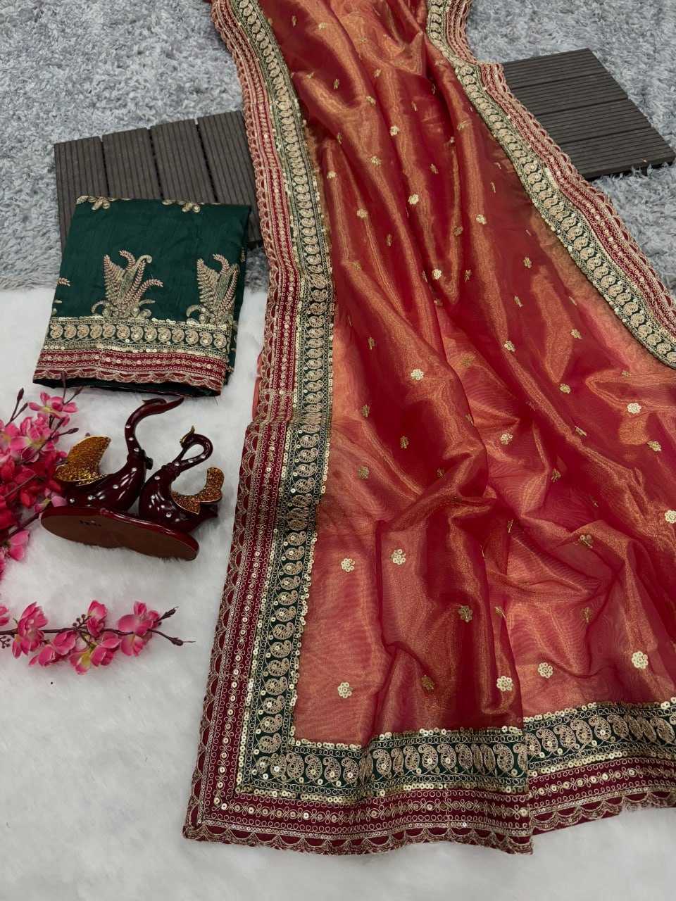 YNF HEAVY SILK RIN151 5377 SAREES WHOLESALE PARTY WEAR FANCY DIWALI SEQUENCE SAREES MANUFACTURER