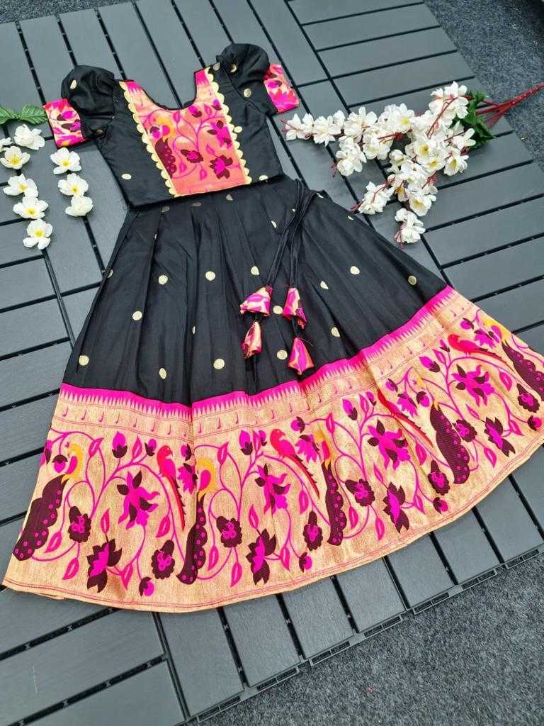 YNF LICHI SILK RIN133 8072 KIDS WEAR WHOLESALE KIDS LEHENGAS MANUFACTURER