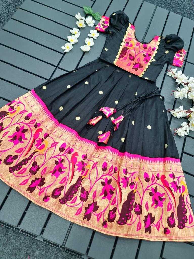 YNF LICHI SILK RIN133 8072 KIDS WEAR WHOLESALE KIDS LEHENGAS MANUFACTURER