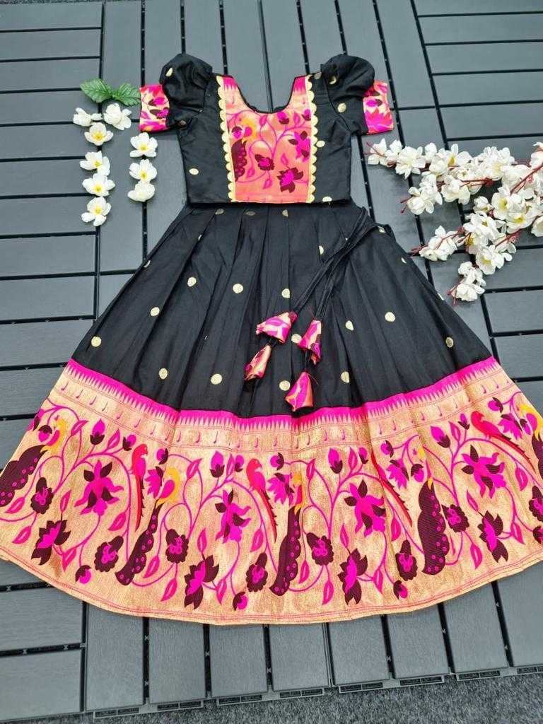 YNF LICHI SILK RIN133 8072 KIDS WEAR WHOLESALE KIDS LEHENGAS MANUFACTURER