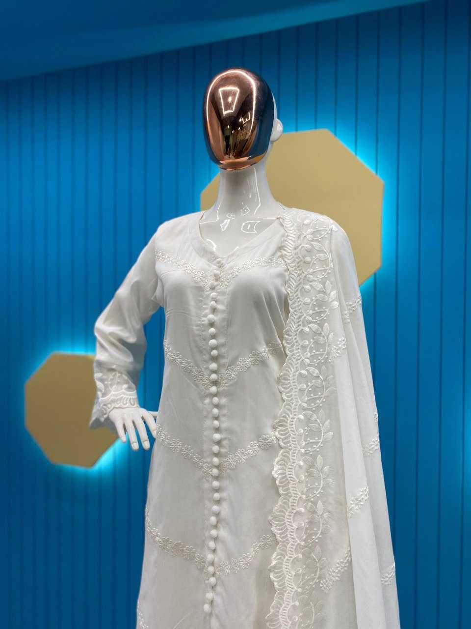 YNF MASLIN RIN141 1729 SUITS & DRESSES WHOLESALE LADIES EMBROIDERY COTTON SUITS MANUFACTURER