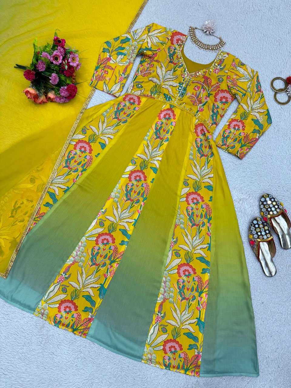 YNF MUSLIN RIN133 1461-B SUITS & DRESSES WHOLESALE PRINTED EMBROIDERY ANARKALI SUITS MANUFACTURER