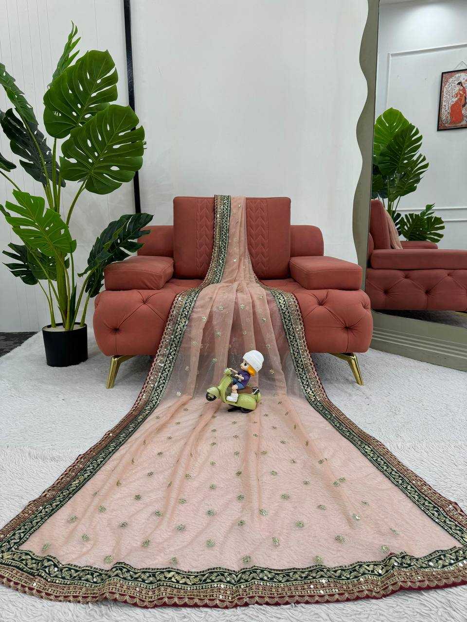 YNF NET RIN133 515 SAREES WHOLESALE FANCY SEQUENCE NET WEEDING SAREES MANUFACTURER