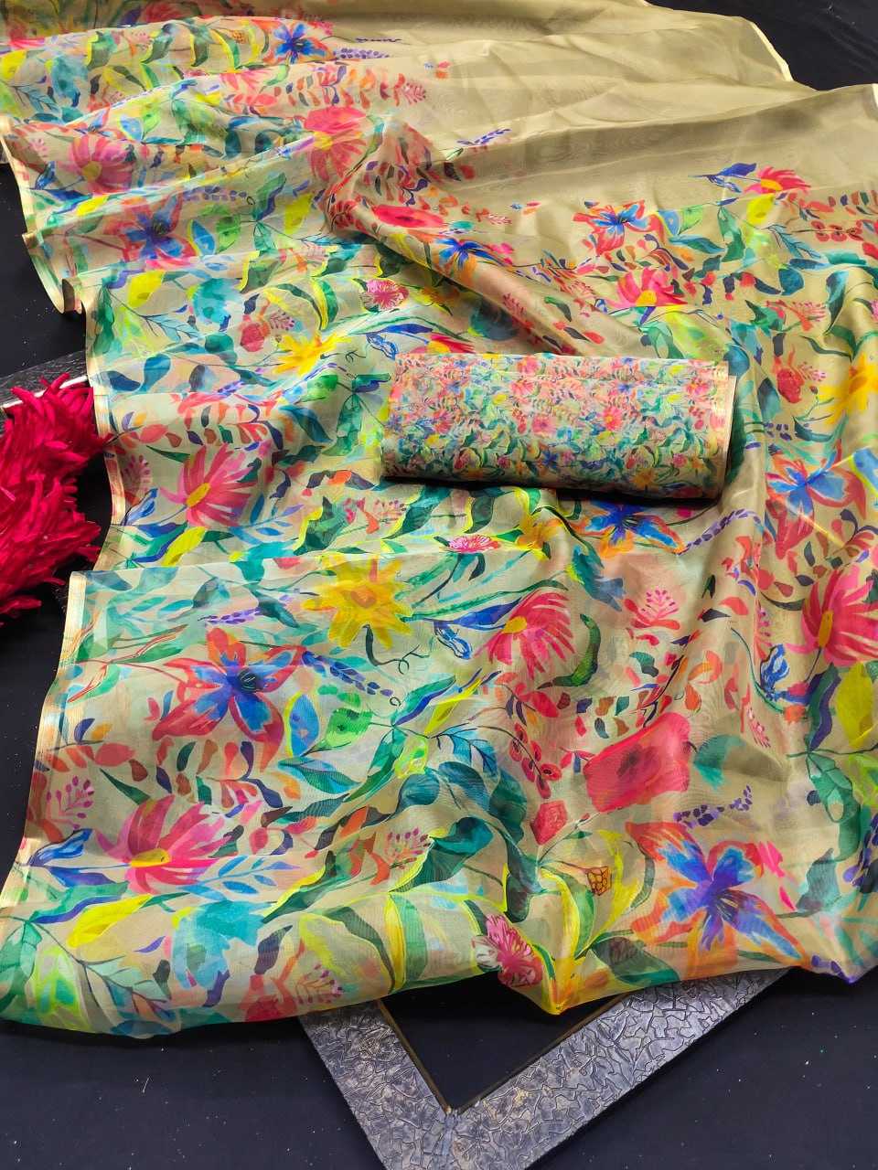 YNF ORGANZA RIN145 MOHINI SAREES WHOLESALE ORGANZA PRINTED LADIES SAREES MANUFACTURER