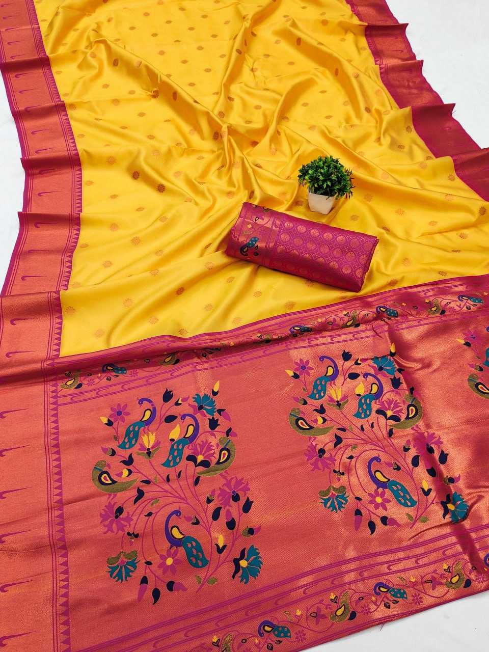 YNF PAITHANI SILK RIN150 MORNI SILK SAREES WHOLESALE PAITHANI SOFT SILK TRADITIONAL SAREES MANUFACTURER