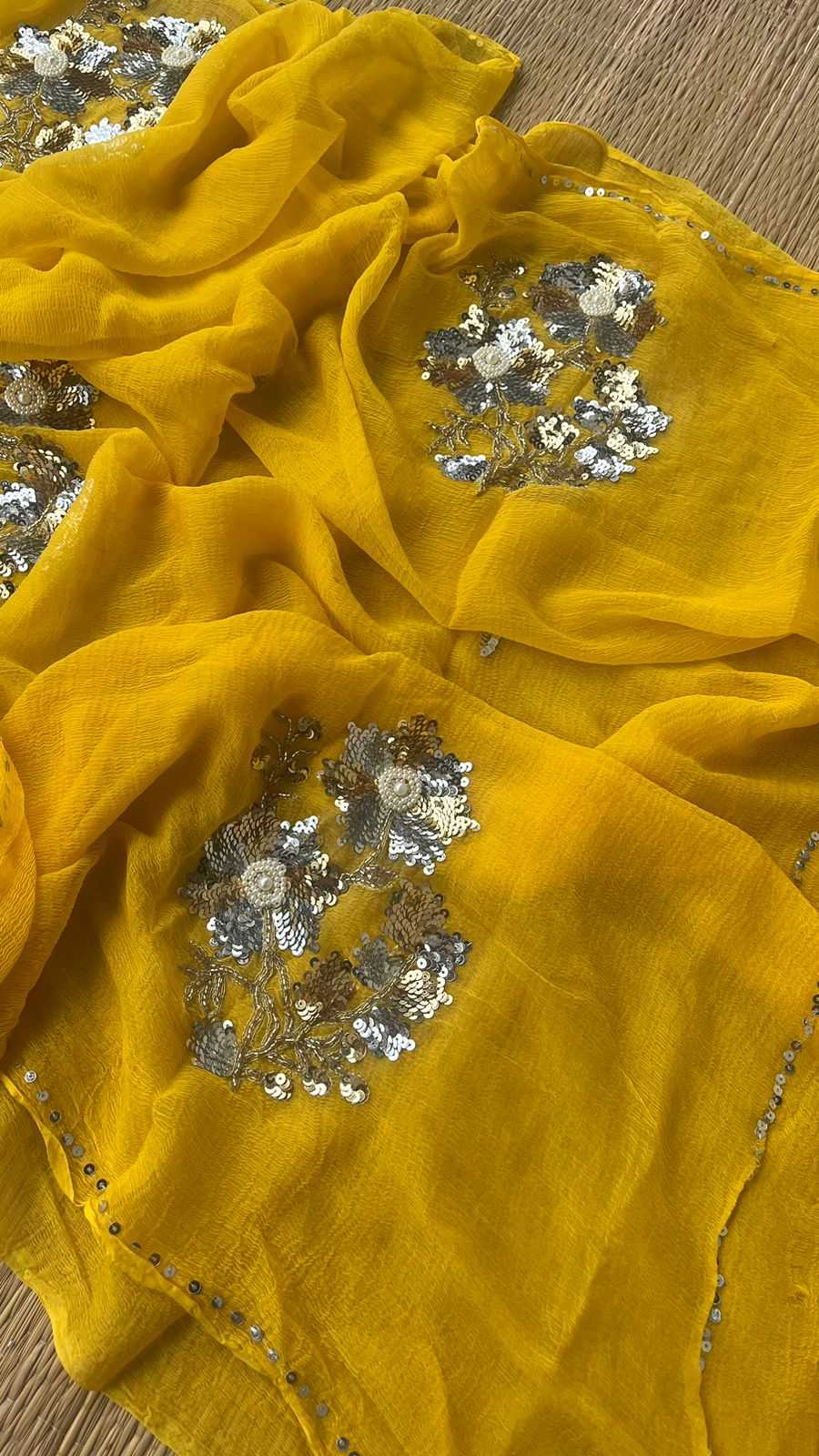 YNF PURE CHIFFON RIN152 NSD49 SAREES WHOLESALE SEQUENCE CHIFFON WORK EMBROIDERED SAREES MANUFACTURER