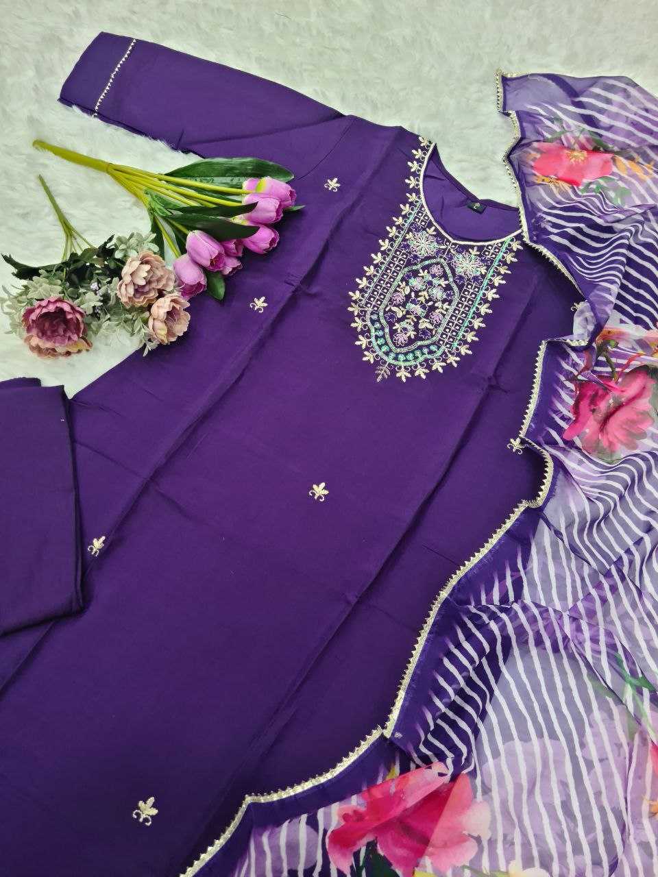 YNF PURE VISCOS RIN174 MOHINI SUITS & DRESSES WHOLESALE LADIES EMBROIDERY LADIES SILK CHANDERI SUITS MANUFACTURER 