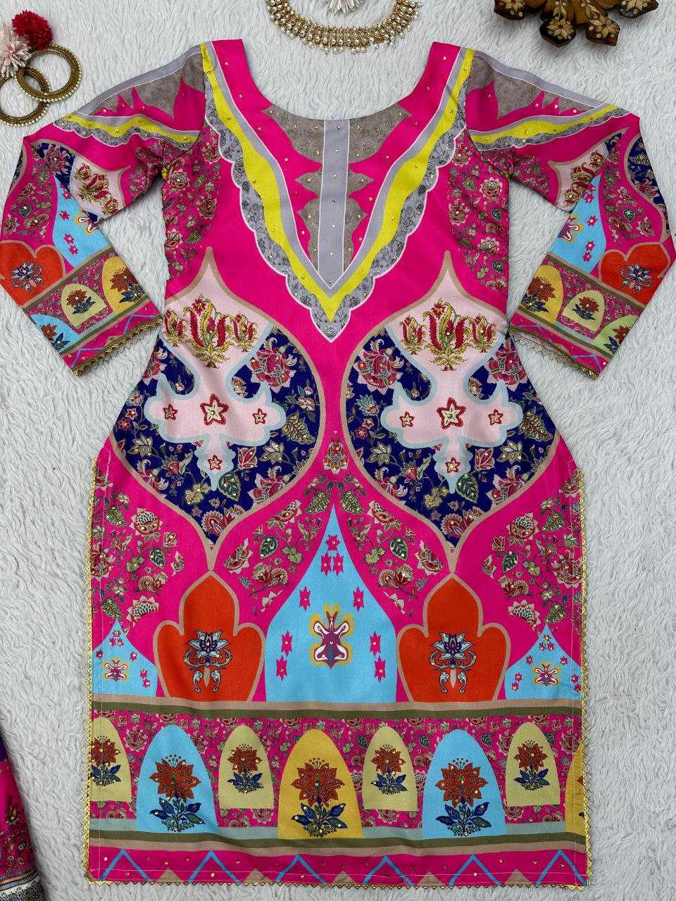 YNF SATIN SILK RIN169 - 5608 KURTI WHOLESALE DESIGNER,FANCY,PRINTED SILK KURTI MANUFACTURER