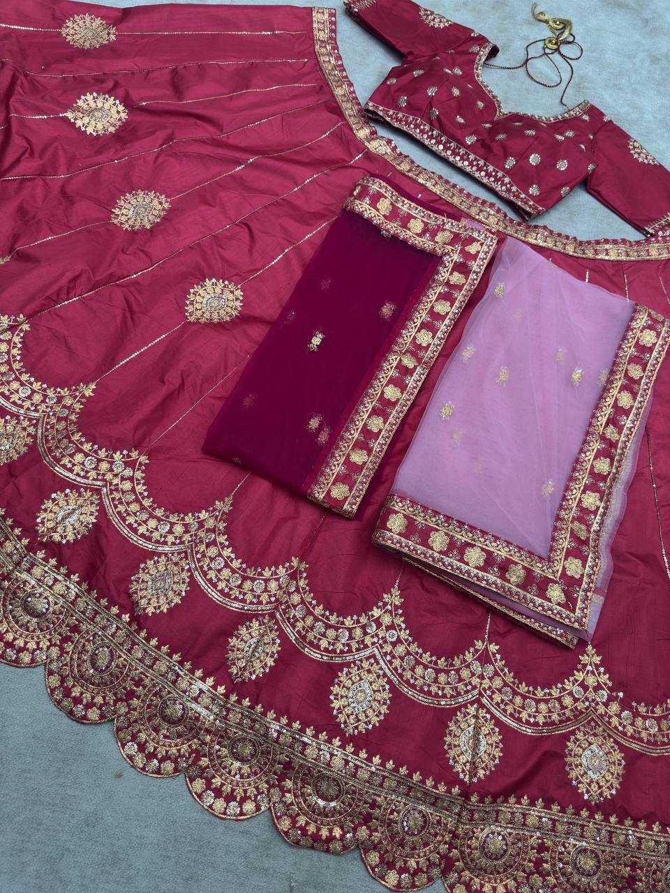 YNF SILK RIN114 5039 LEHENGAS WHOLESALE FANCY TRADITIONAL SILK EMBROIDERED LEHENGAS MANUFACTURER