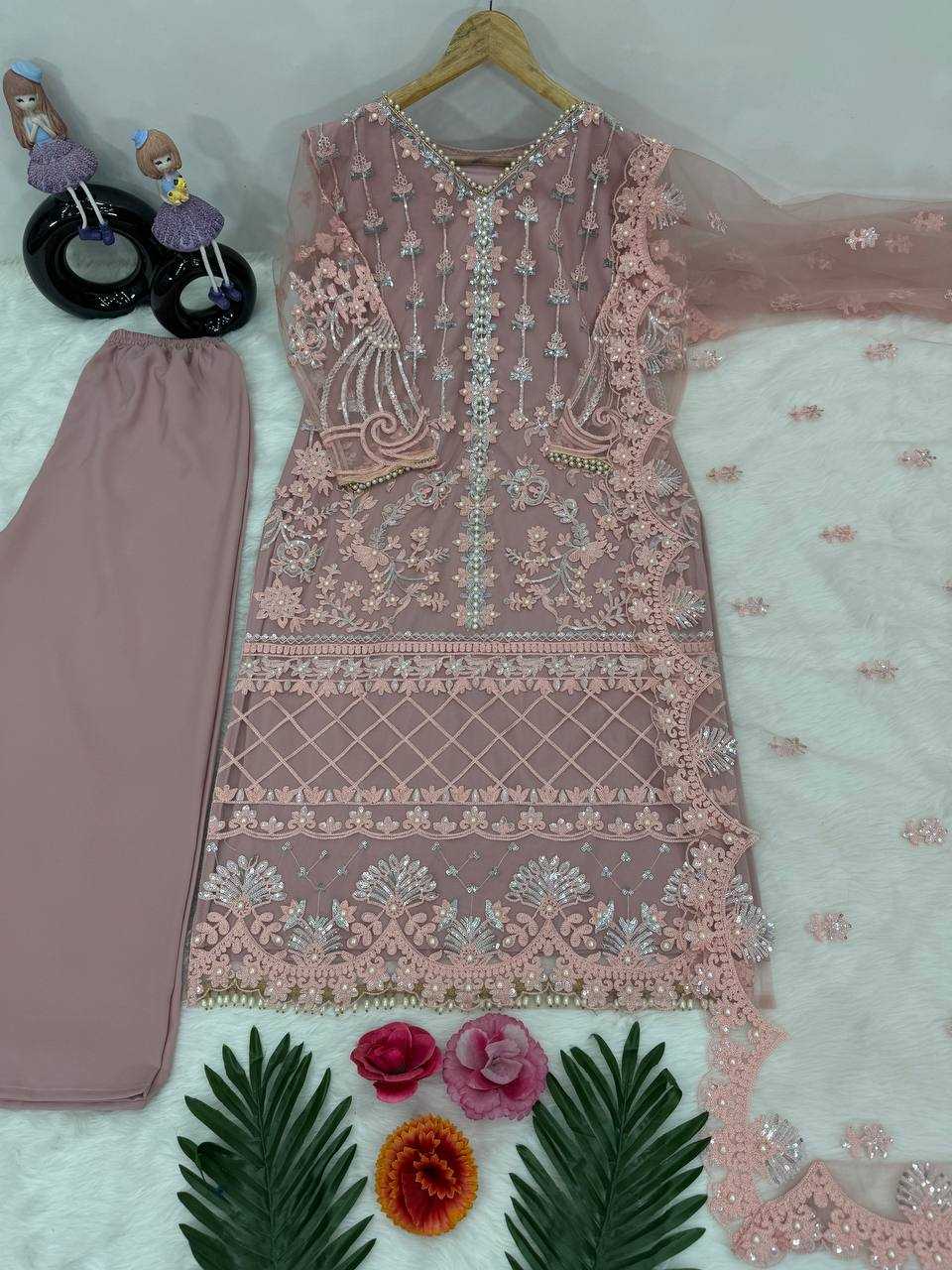 YNF SOFT NET KESH140 178 SUITS & DRESSES ISLAMIC CLOTHING WHOLESALE PAKISTANI PALAZZO PARTY WEAR  NET  SUITS MANUFACTURER