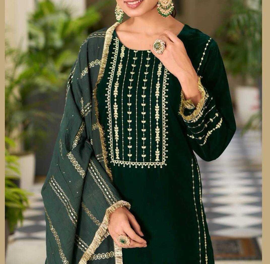 YNF VELVET KESH141 1035 SUITS & DRESSES WHOLESALE LADIES KASHMIRI VELVET EMBROIDERY LADIES SILK SUITS MANUFACTURER 