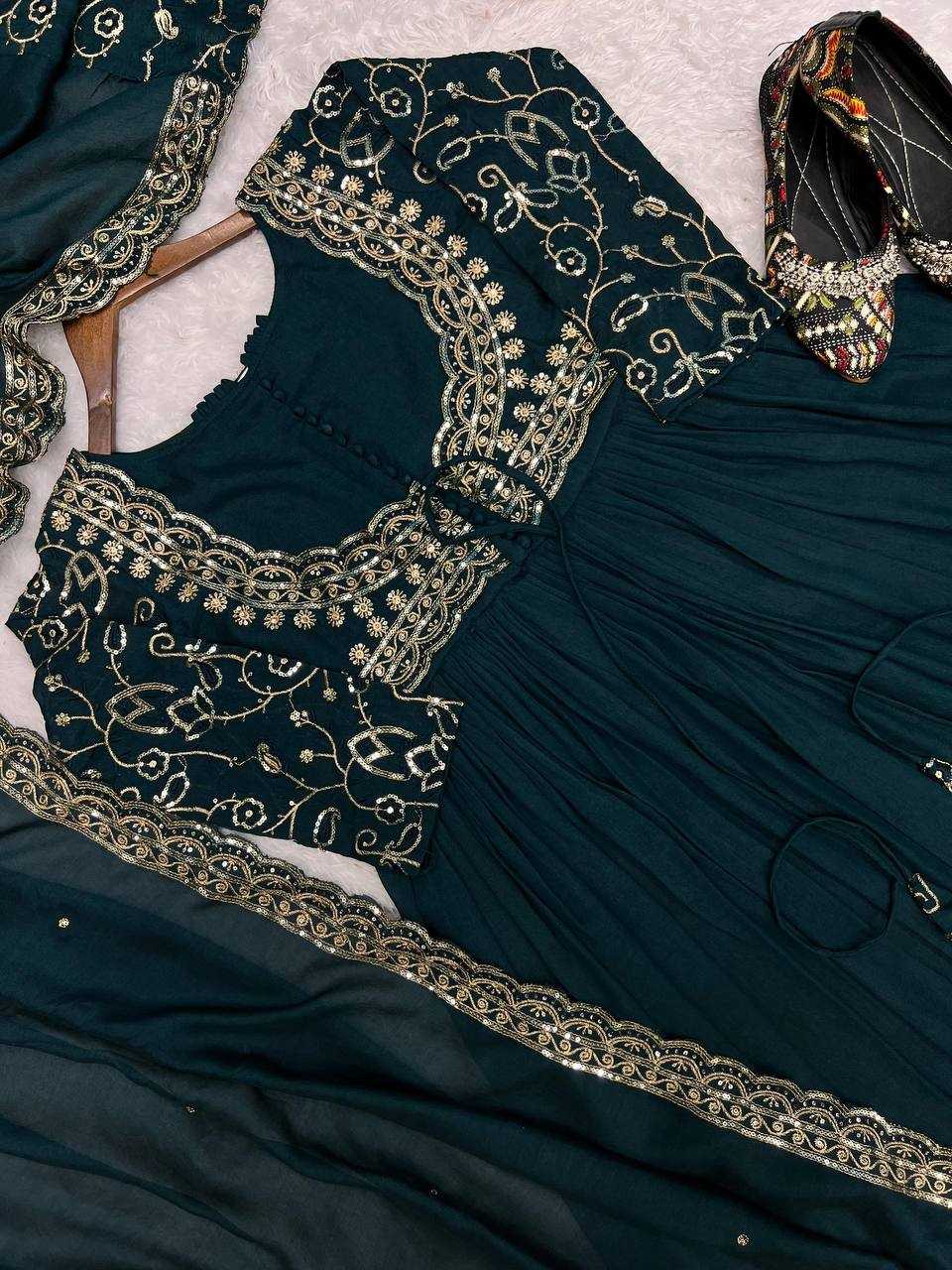 YNF VICHITRA SILK RIN141 1878 GOWNS WHOLESALE EMBROIDERY ANARKALI PARTY LONG WORK GOWNS MANUFACTURER