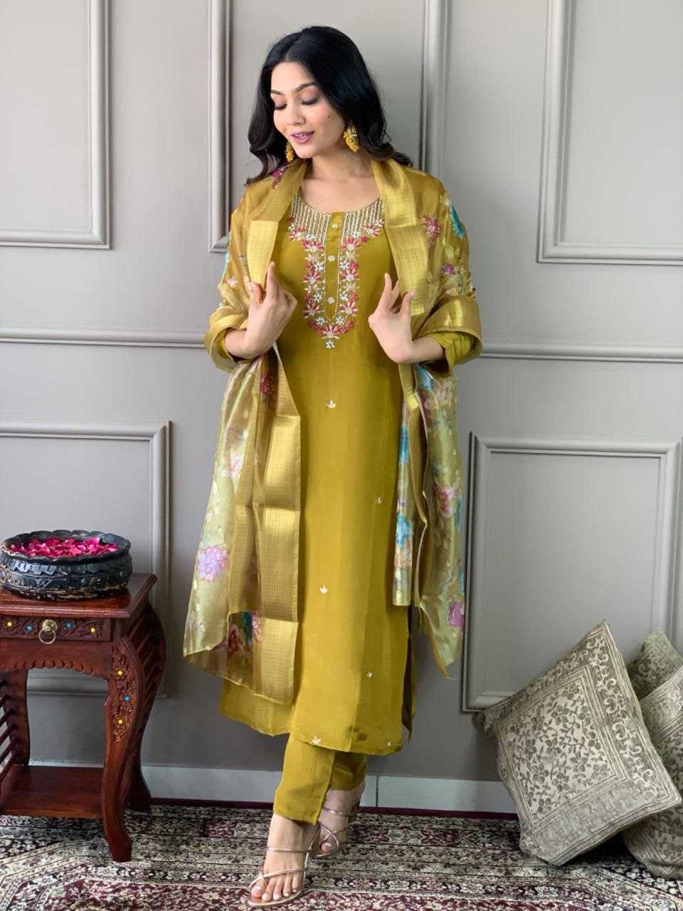 YNF VISCOSE CHANDERI RIN174 APOORVA SUITS & DRESSES WHOLESALE LADIES EMBROIDERY LADIES SILK PARTY WEAR CHANDERI SUITS MANUFACTURER