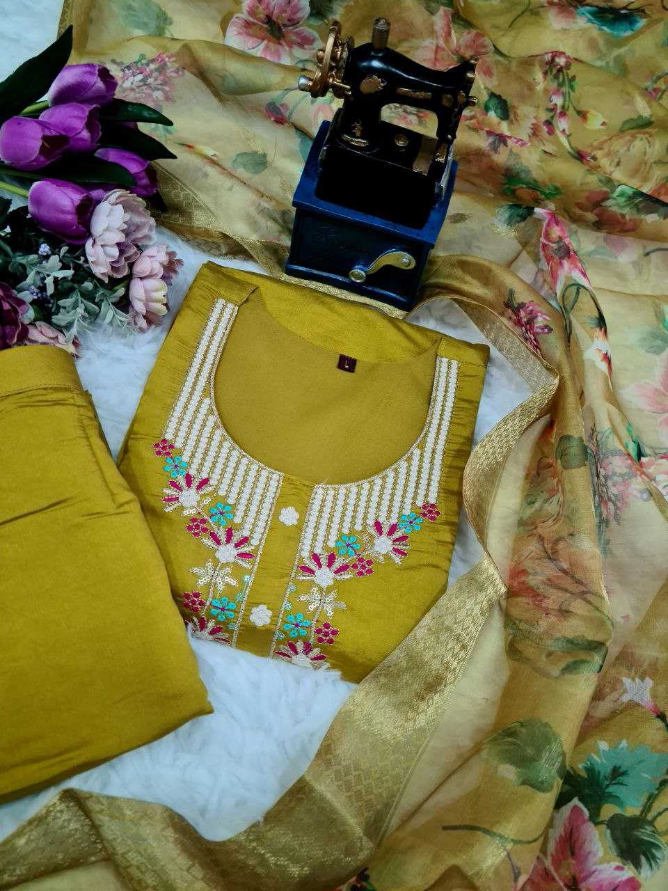 YNF VISCOSE CHANDERI RIN174 APOORVA SUITS & DRESSES WHOLESALE LADIES EMBROIDERY LADIES SILK PARTY WEAR CHANDERI SUITS MANUFACTURER