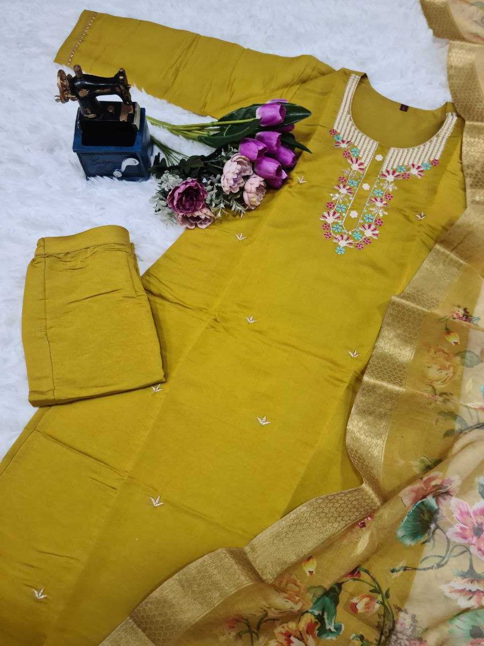 YNF VISCOSE CHANDERI RIN174 APOORVA SUITS & DRESSES WHOLESALE LADIES EMBROIDERY LADIES SILK PARTY WEAR CHANDERI SUITS MANUFACTURER