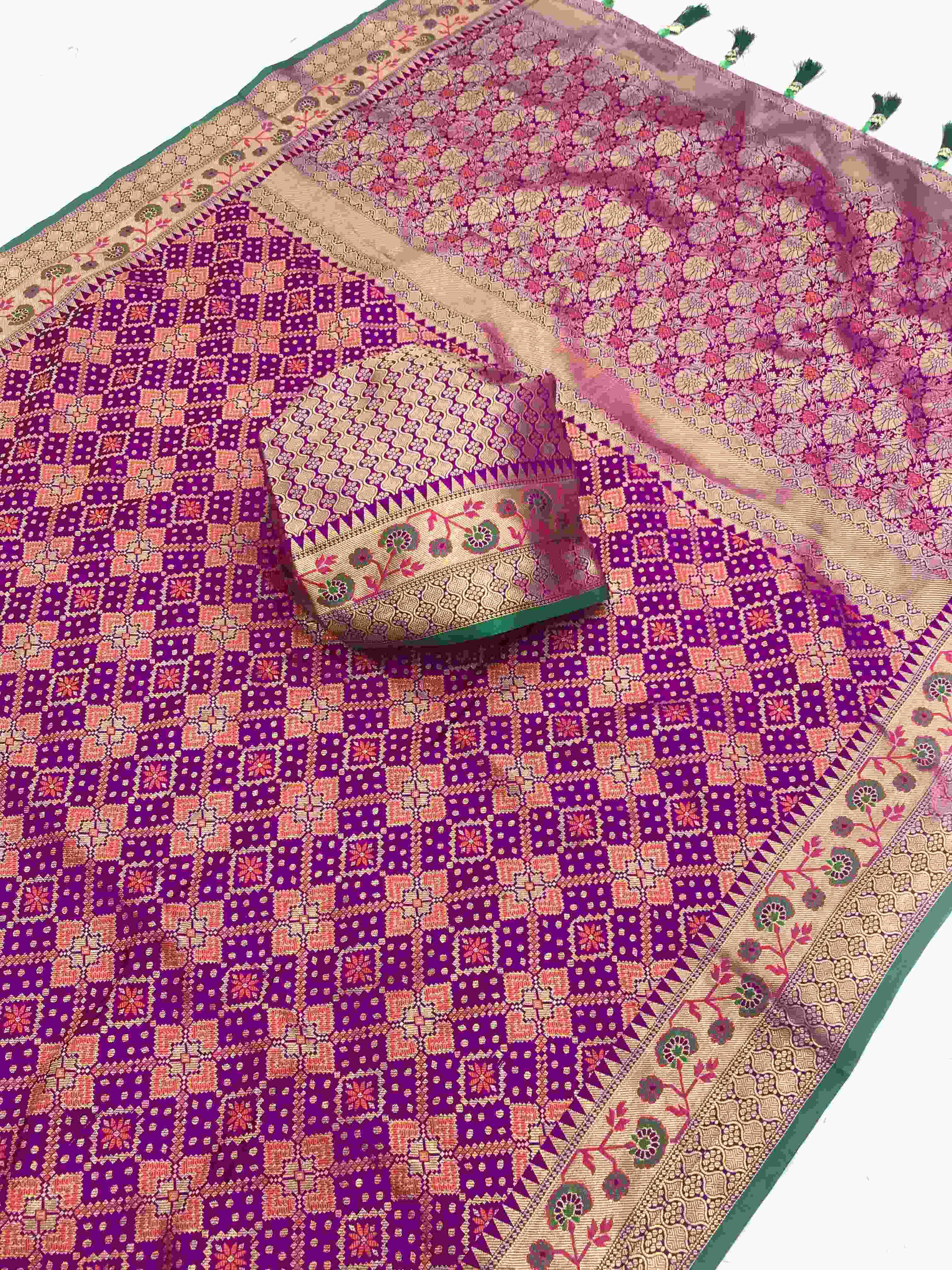 YNF BANARASI KESH182 GLANZA SILK SAREES WHOLESALE BANARASI PATOLA TRADITIONAL SAREES MANUFACTURER