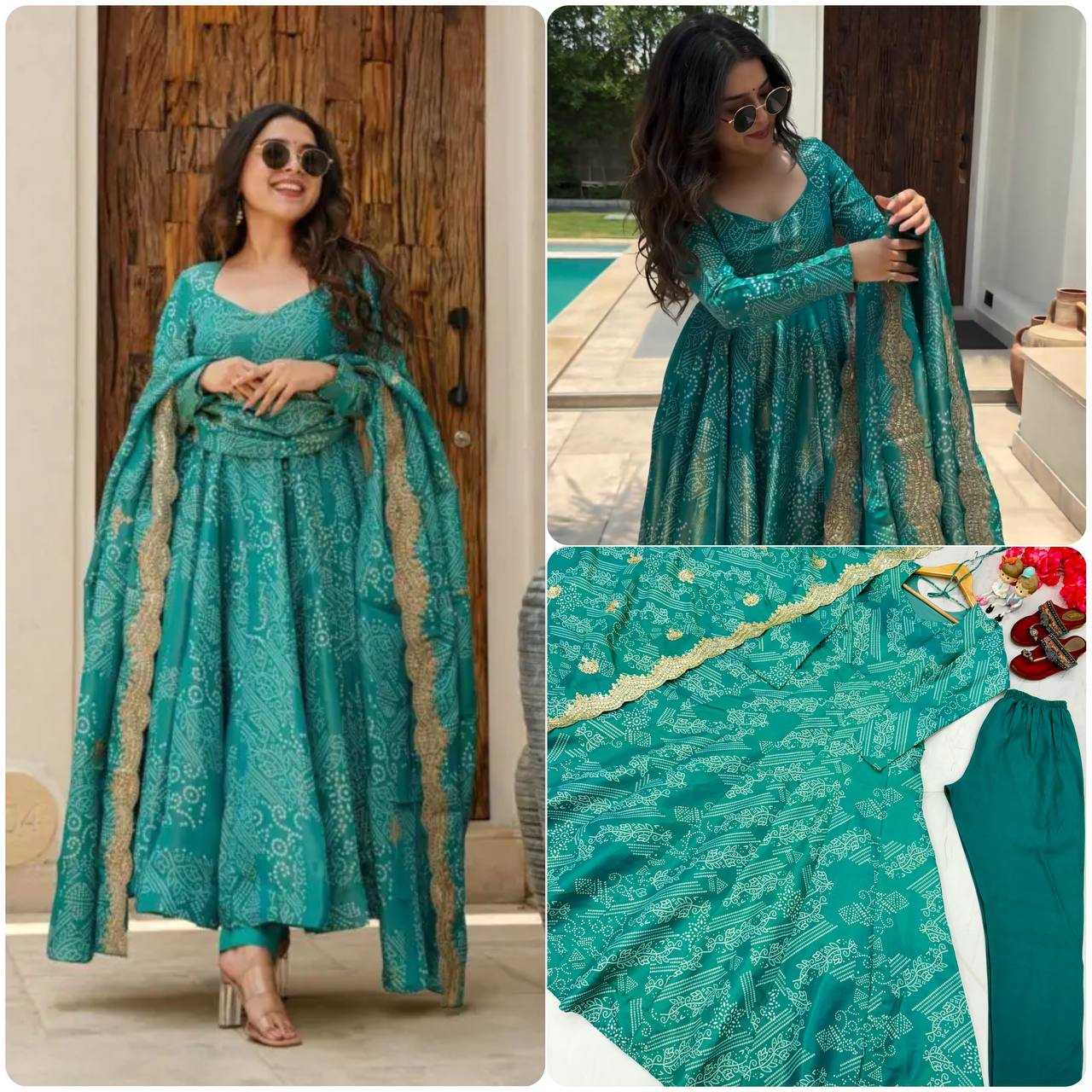 YNF BANARASI SOFT SILK KESH141 172 GOWNS WHOLESALE PRINTED ANARKALI PARTY WEAR LONG DIWALI COLLECTIONS GOWNS MANUFACTURER