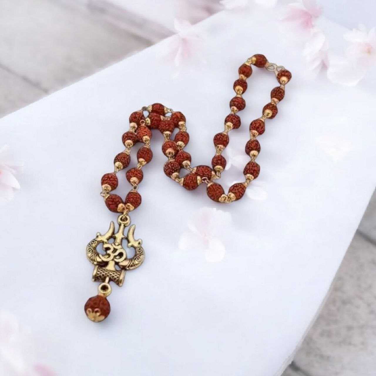 YNF BRASS KESH191 KAC285 MENS JEWELLERY WHOLESALE PENDANT RUDRAKSHA MALA MANUFACTURER