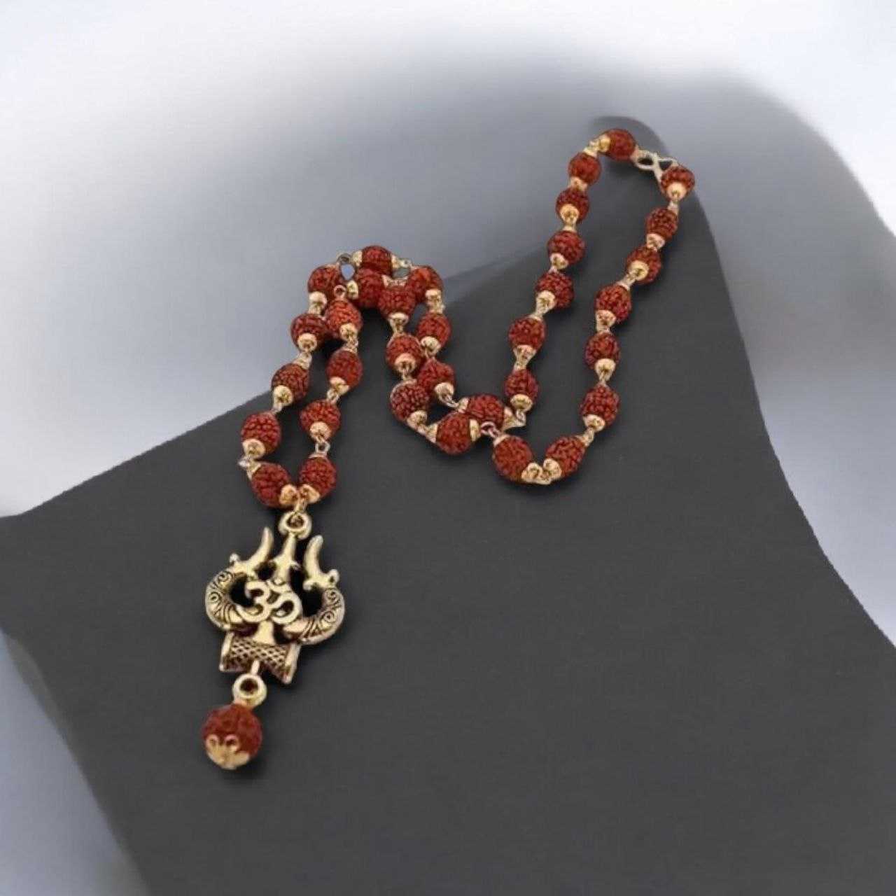 YNF BRASS KESH191 KAC285 MENS JEWELLERY WHOLESALE PENDANT RUDRAKSHA MALA MANUFACTURER