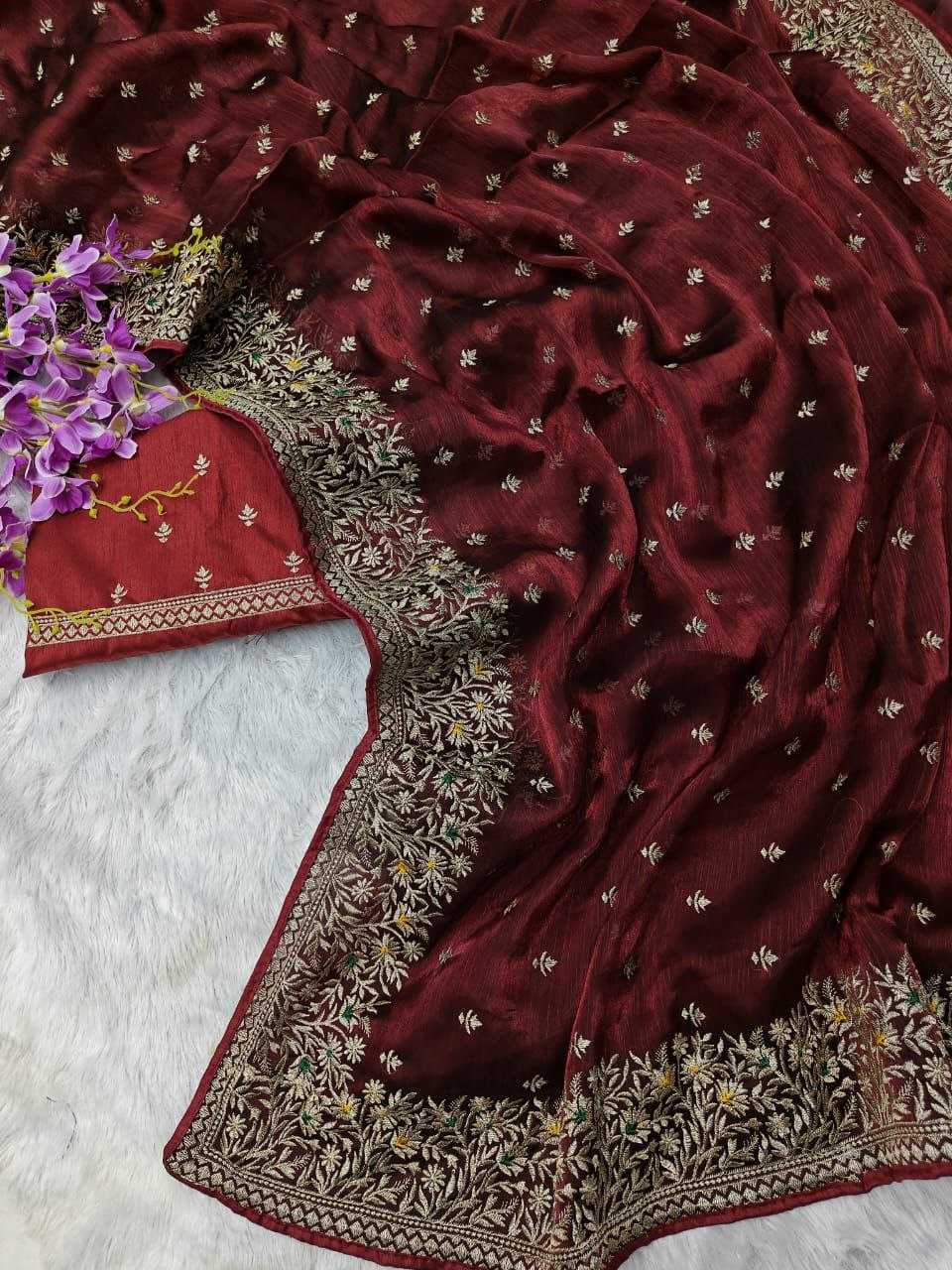 YNF BURBERRY SILK KESH189 Aadhya SAREES WHOLESALE PARTY WEAR WORK EMBROIDERED SILK ZARI DIWALI COLLECTIONS SAREES MANUFACTURER