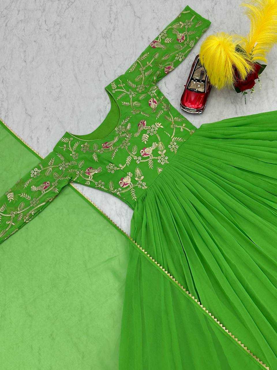 YNF CHINON KESH119 445 GOWNS WHOLESALE EMBROIDERED ANARKALI LONG WORK GOWNS MANUFACTURER