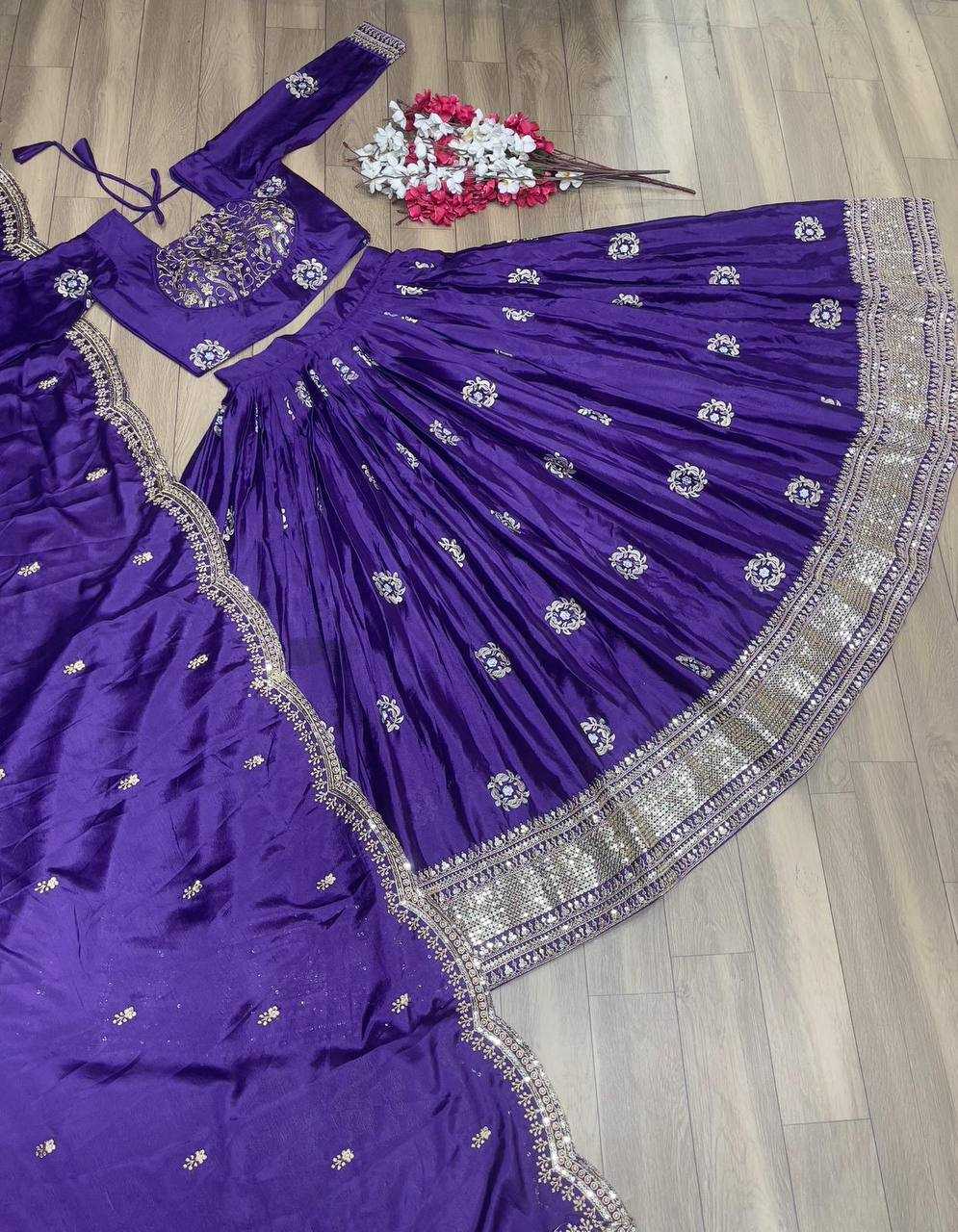 YNF CHINON KESH120 134 LEHENGAS WHOLESALE FANCY SILK EMBROIDERED LEHENGAS MANUFACTURER