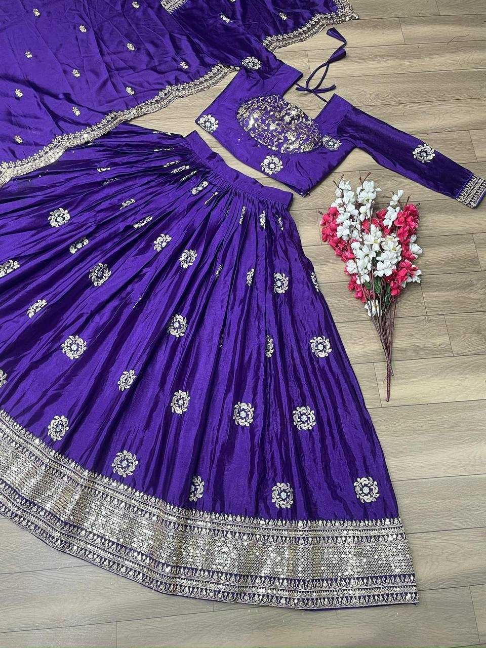 YNF CHINON KESH120 134 LEHENGAS WHOLESALE FANCY SILK EMBROIDERED LEHENGAS MANUFACTURER