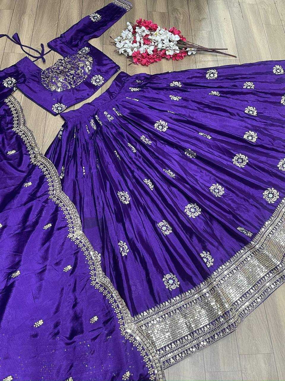 YNF CHINON KESH120 134 LEHENGAS WHOLESALE FANCY SILK EMBROIDERED LEHENGAS MANUFACTURER