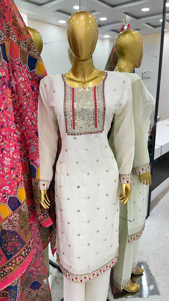 YNF CHINON SILK KESH122 474 SUIT & DRESSES WHOLESALE EMBROIDERY PALAZZO LADIES SILK DIWALI COLLECTIONS SUITS MANUFACTURER