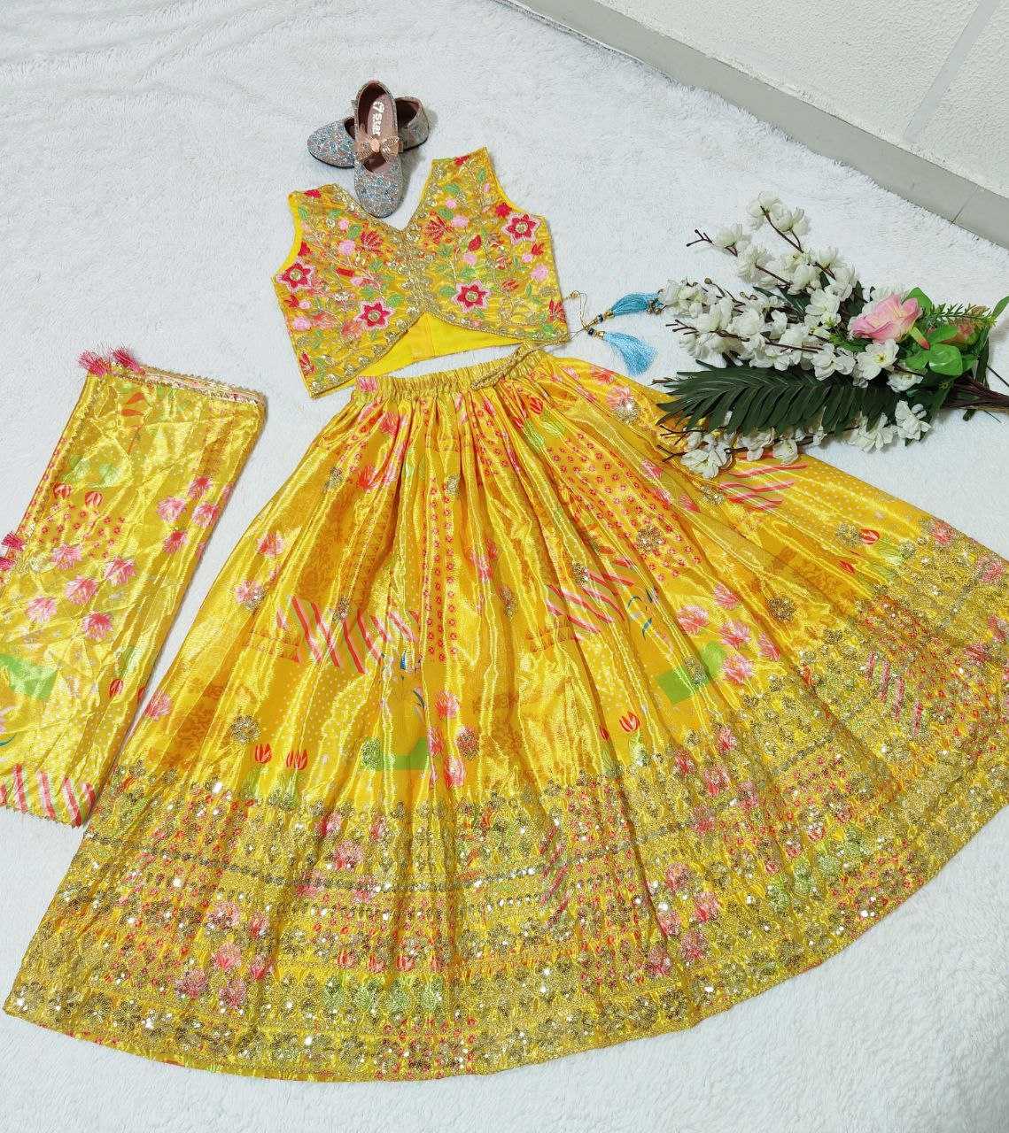 YNF CHINON SILK KESH168 MNT05 KIDS WEAR WHOLESALE KIDS LEHENGA KIDS ETHNIC WEAR KIDS TRADITIONAL OUTFITS KIDS LEHENGA CHOLI KIDS FESTIVE WEAR KIDS WEDDING OUTFITS MANUFACTURER