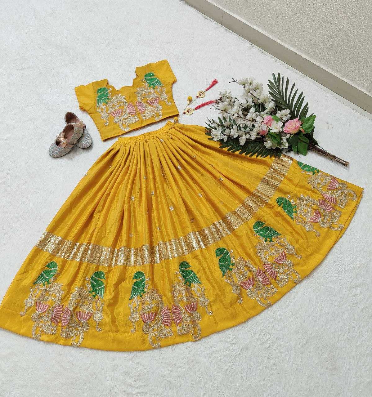 YNF CHINON SILK KESH168 MNT07 KIDS WEAR WHOLESALE KIDS LEHENGA KIDS ETHNIC WEAR KIDS TRADITIONAL OUTFITS KIDS LEHENGA CHOLI KIDS FESTIVE WEAR MANUFACTURER