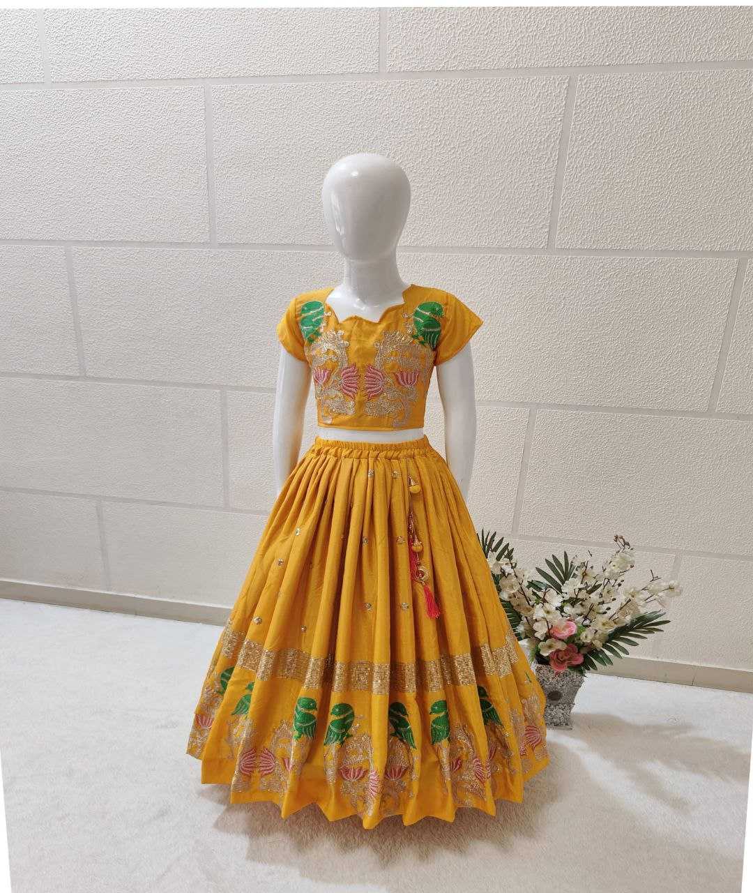 YNF CHINON SILK KESH168 MNT07 KIDS WEAR WHOLESALE KIDS LEHENGA KIDS ETHNIC WEAR KIDS TRADITIONAL OUTFITS KIDS LEHENGA CHOLI KIDS FESTIVE WEAR MANUFACTURER