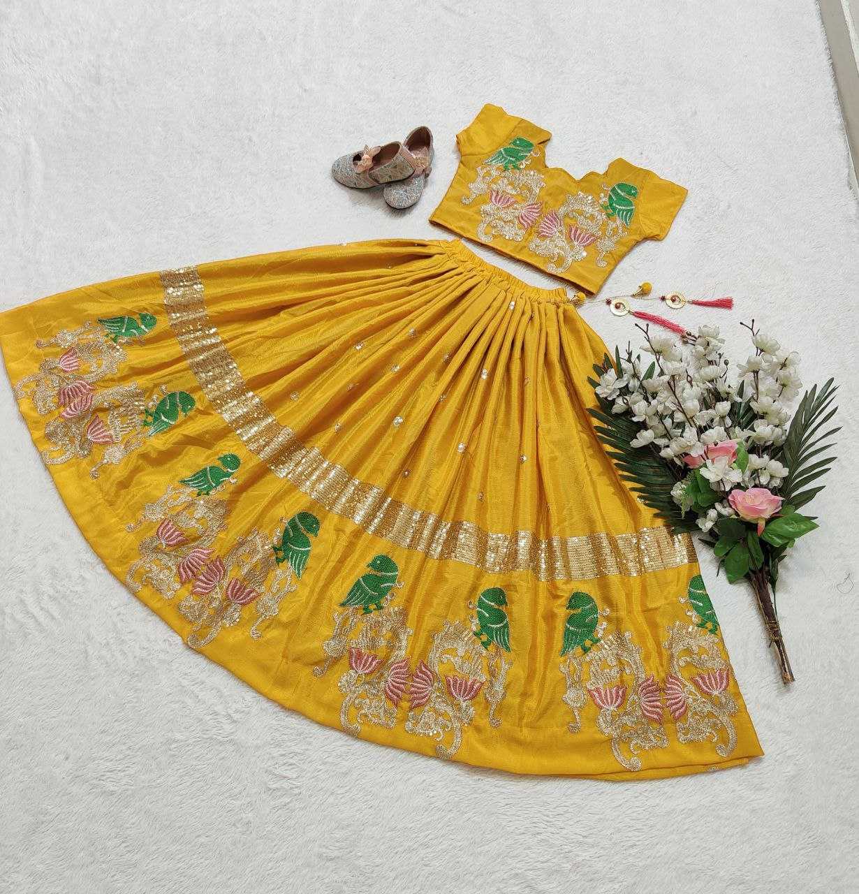 YNF CHINON SILK KESH168 MNT07 KIDS WEAR WHOLESALE KIDS LEHENGA KIDS ETHNIC WEAR KIDS TRADITIONAL OUTFITS KIDS LEHENGA CHOLI KIDS FESTIVE WEAR MANUFACTURER