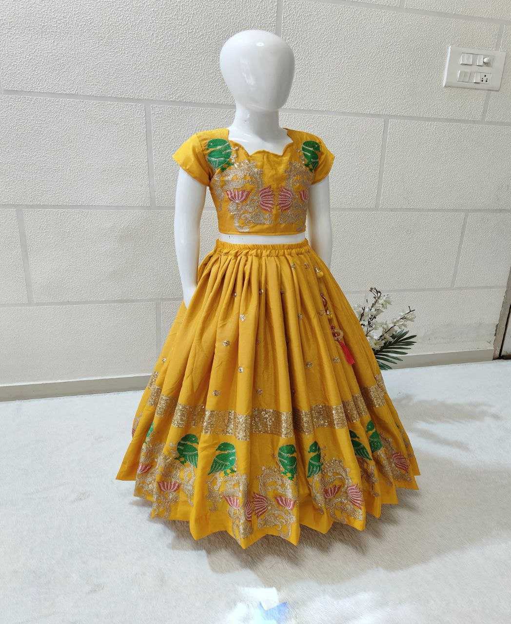 YNF CHINON SILK KESH168 MNT11 KIDS WEAR WHOLESALE KIDS LEHENGA KIDS ETHNIC WEAR KIDS TRADITIONAL OUTFITS KIDS LEHENGA CHOLI MANUFACTURER