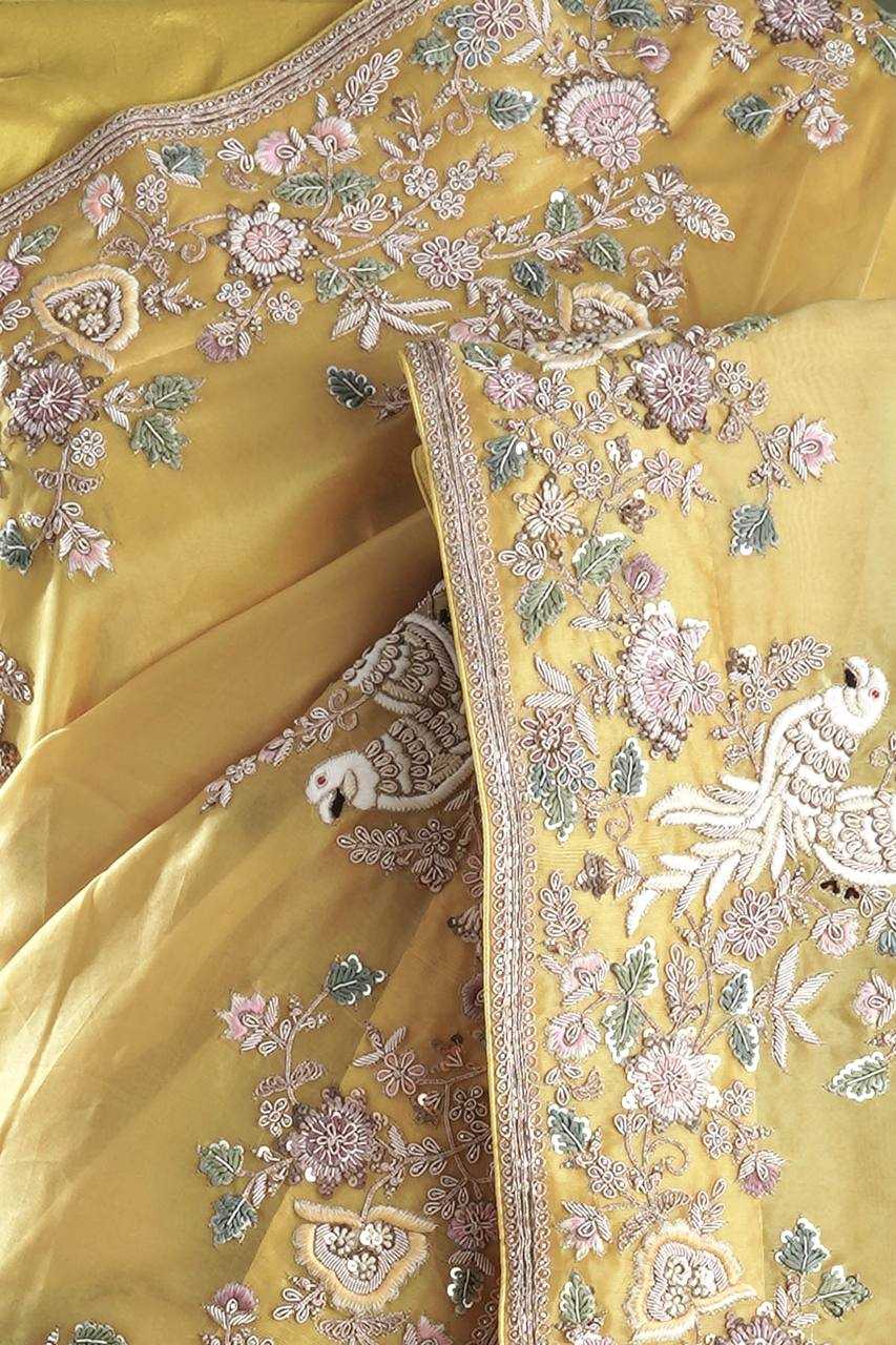 YNF CHINON SILK KESH169 1271 SAREES WHOLESALE WORK EMBROIDERED SEQUINS WORK DIWALI COLLECTIONS WEDDING SAREES MANUFACTURER