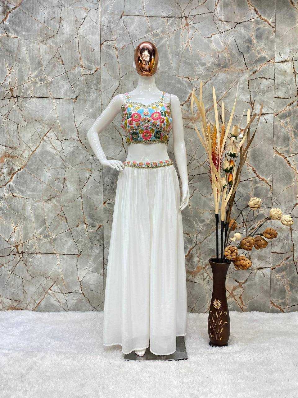 YNF CHINON SILK RIN141 1884 SUITS & DRESSES WHOLESALE INDO WESTERN DRESSES EMBROIDERY LADIES SILK LADIES PARTY WEAR SUITS MANUFACTURER