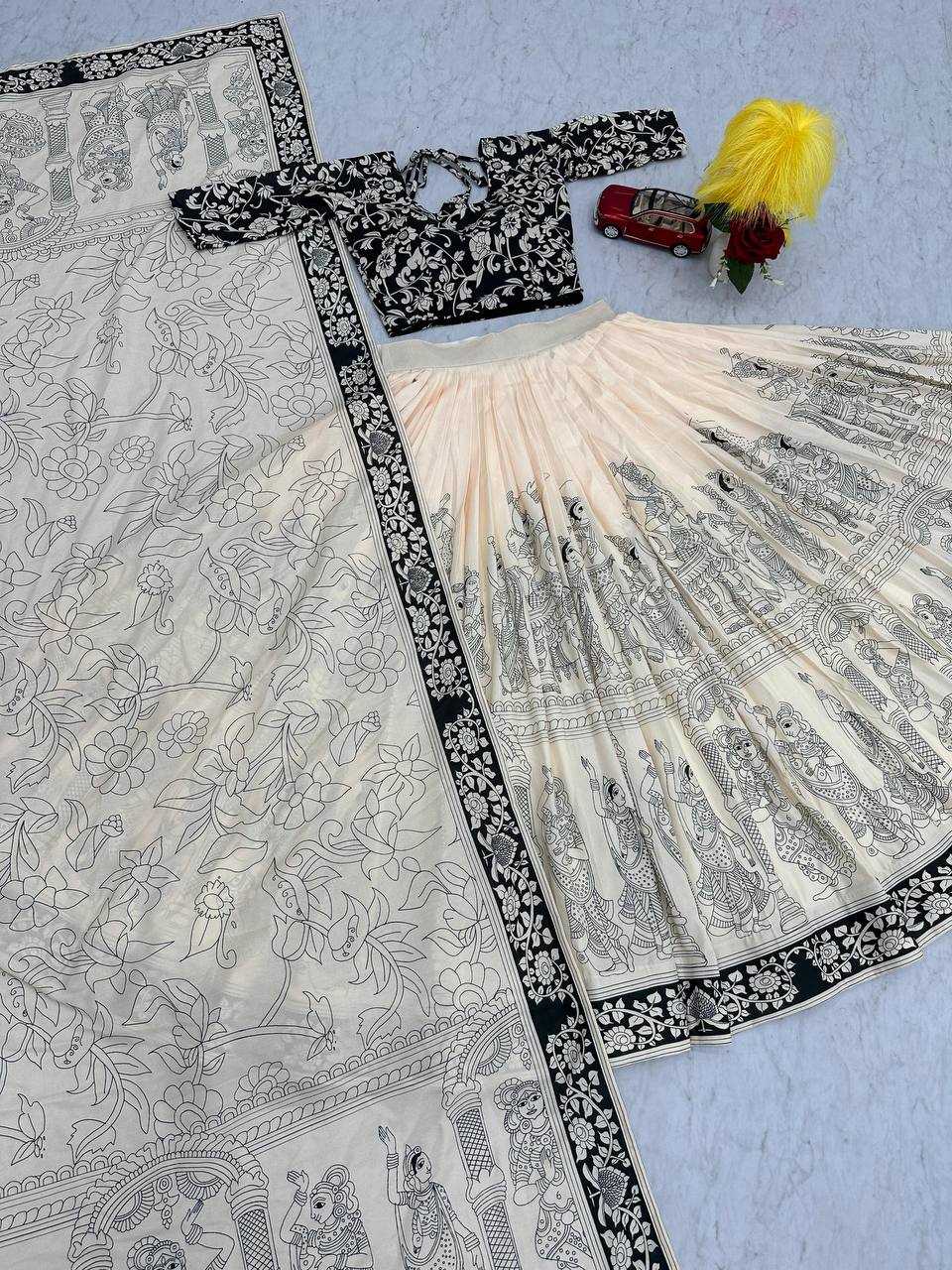 YNF COTTON KESH119 440 LEHENGAS WHOLESALE KALAMKARI TRADITIONAL PRINTED LEHENGAS MANUFACTURER