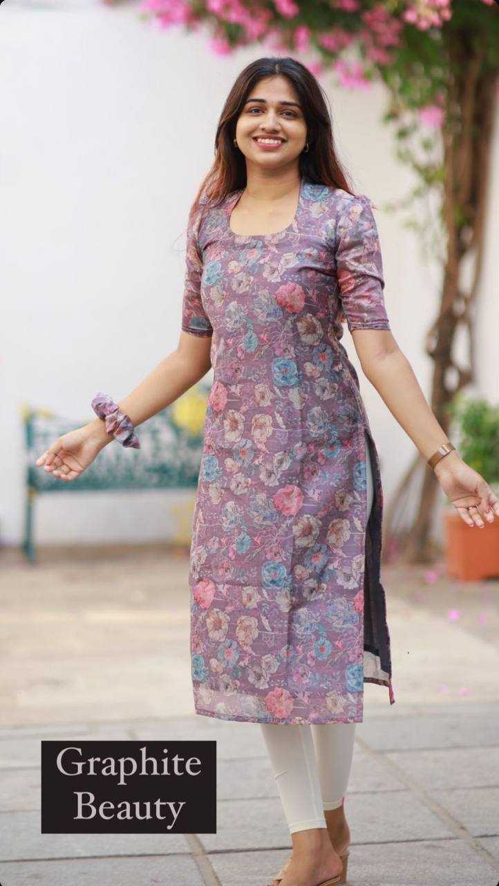 YNF COTTON KESH211 LDY51 KURTIS WHOLESALE PRINTED COTTON FANCY HALF SLEEVE PURPLE KURTIS MANUFACTURER