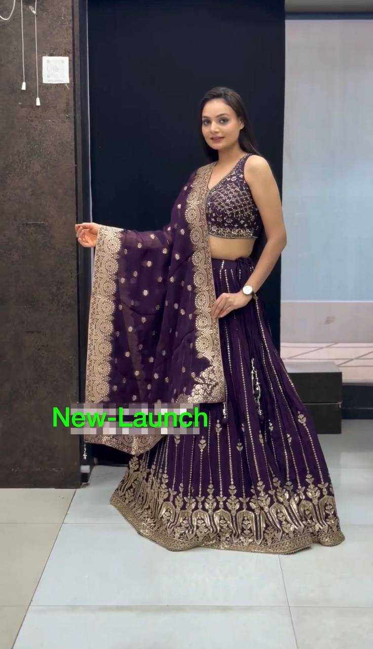 YNF FAUX GEORGETTE KESH120 192 LEHENGAS WHOLESALE EMBROIDERED WEDDING TRADITIONAL LEHENGAS MANUFACTURER