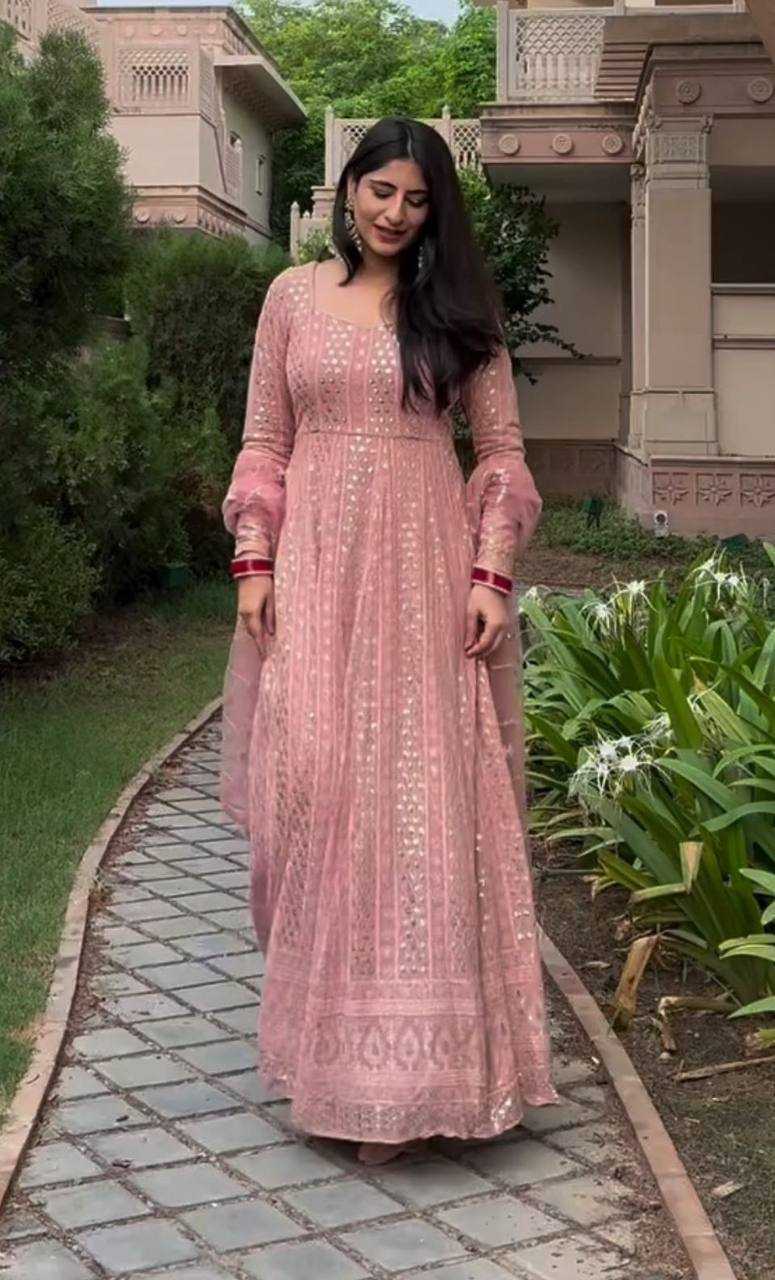 YNF FAUX GEORGETTE KESH121 1631 GOWNS WHOLESALE EMBROIDERY ANARKALI PARTY GEORGETTE WEDDING DIWALI COLLECTIONS GOWNS MANUFACTURER