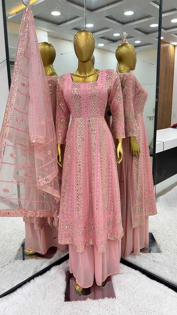 YNF FAUX GEORGETTE KESH121 1631 GOWNS WHOLESALE EMBROIDERY ANARKALI PARTY GEORGETTE WEDDING DIWALI COLLECTIONS GOWNS MANUFACTURER