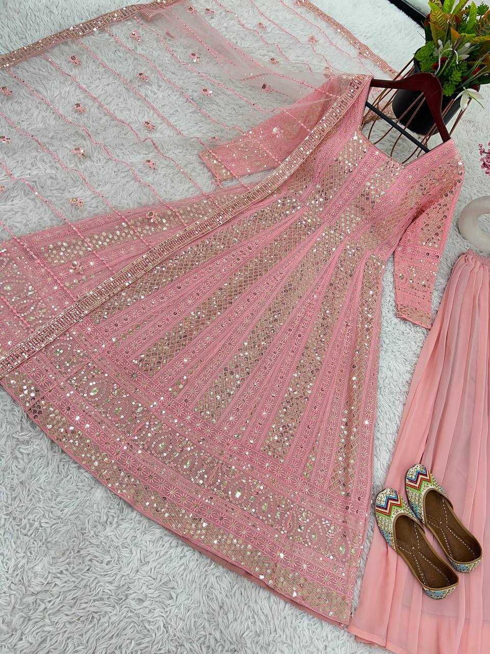 YNF FAUX GEORGETTE KESH121 1631 GOWNS WHOLESALE EMBROIDERY ANARKALI PARTY GEORGETTE WEDDING DIWALI COLLECTIONS GOWNS MANUFACTURER