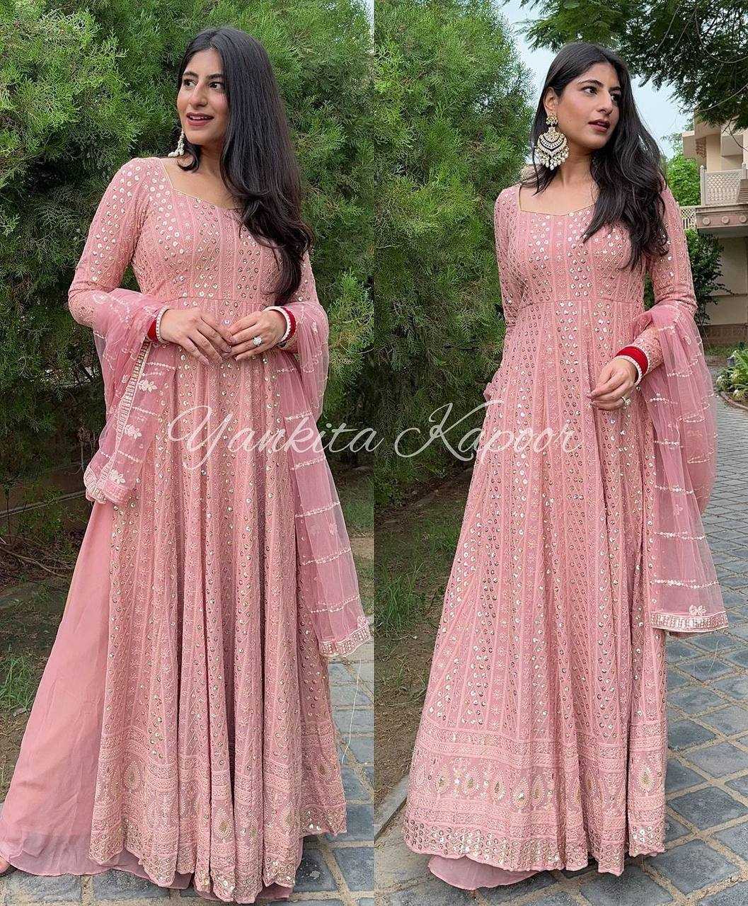 YNF FAUX GEORGETTE KESH121 1631 GOWNS WHOLESALE EMBROIDERY ANARKALI PARTY GEORGETTE WEDDING DIWALI COLLECTIONS GOWNS MANUFACTURER