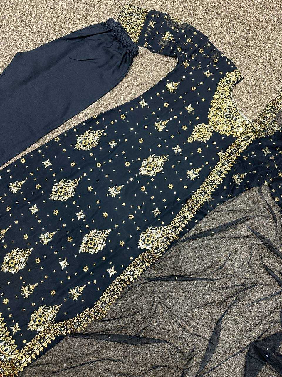 YNF FAUX GEORGETTE KESH159 1293 SUITS & DRESSES ISLAMIC CLOTHING WHOLESALE LADIES PAKISTANI EMBROIDERY GEORGETTE SUITS MANUFACTURER